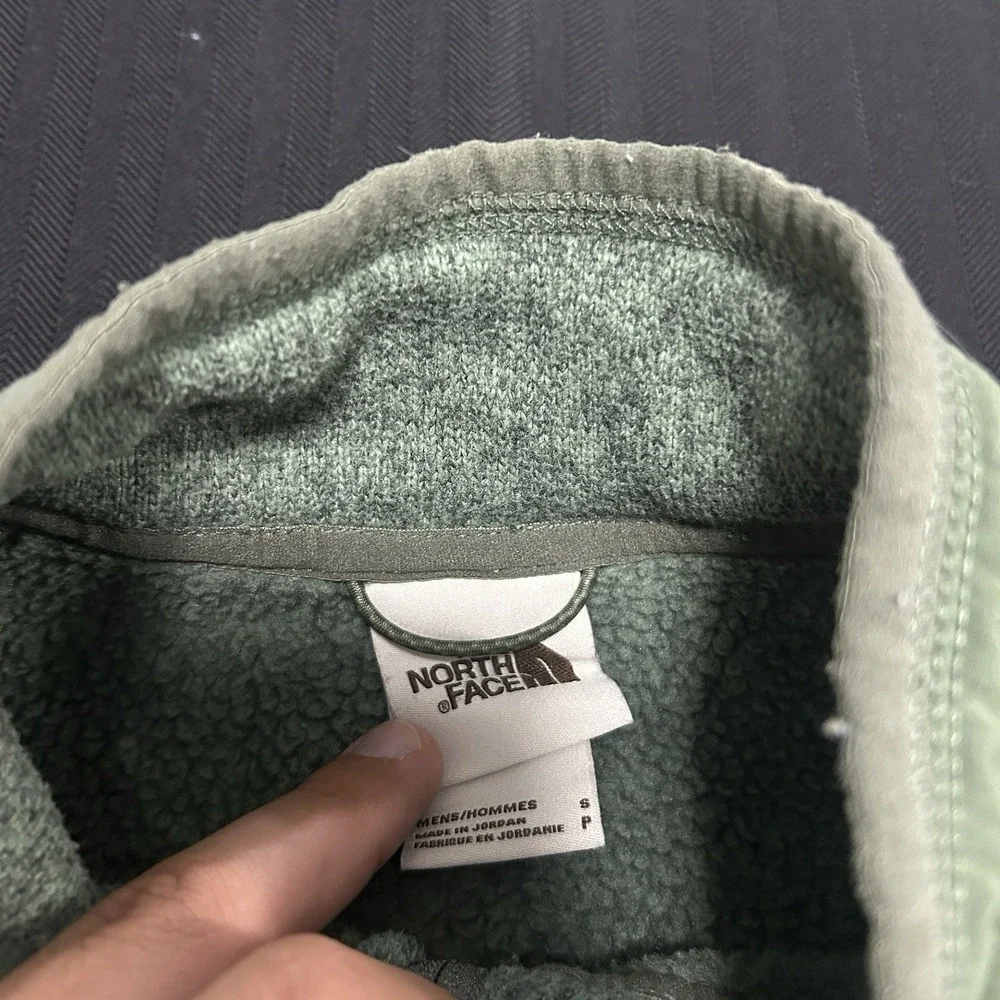 The North Face Gordon Lyons 1/4 Zip Pullover Fleece Jacket Men's Large Green